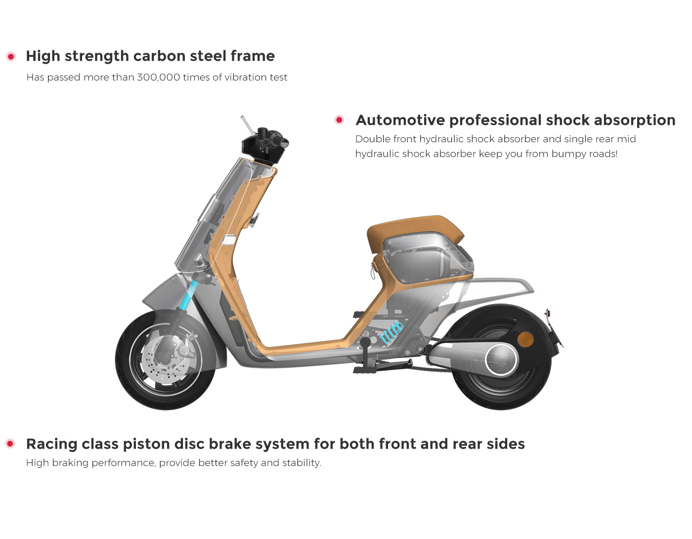 Electric scooter motorcycle with 7 colors light shield