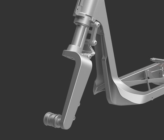 Front single support rocker arm